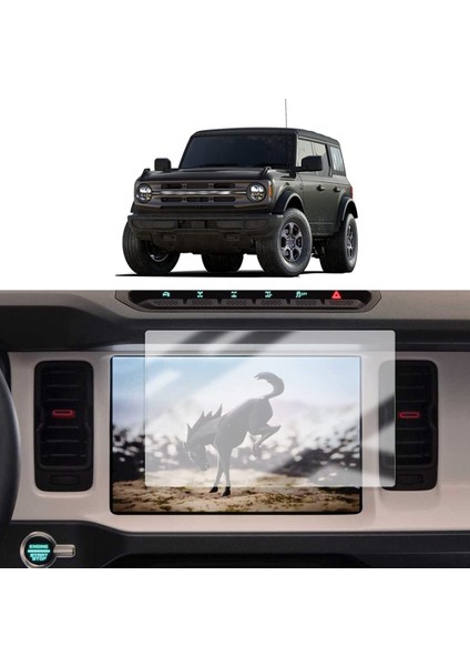2021 2022 Ford Bronco Navigasyon Kontrol Ekran Koruyucuları Merkezi Dokunmatik Hd Şeffaf Navigasyon Koruyucu Film, 8 Inç (Yurt Dışından)
