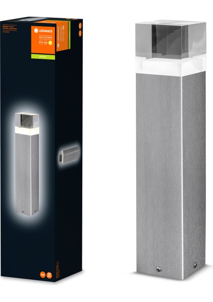 Endura Style Crystal 4.5W 3000K 400LM IP44 Sarı Işık Paslanmaz Çelik Inox Direk Dış Mekan Aplik