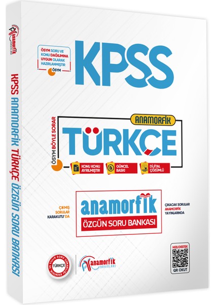 2025 Kpss Yeni Sistem Türkçe Tek Kitap Anamorfik Özgün Soru Bankası Konu Konu Dijital Çözümlü