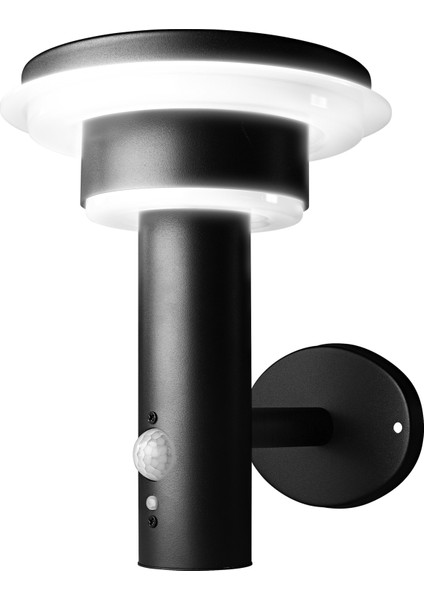 Endura Style Solar Wall Sensor Double Crircle 6W 3000K 400LM IP44 Sarı Işık Alüminyum Mlz. Güneş Enerjili Dış Mekan Aplik