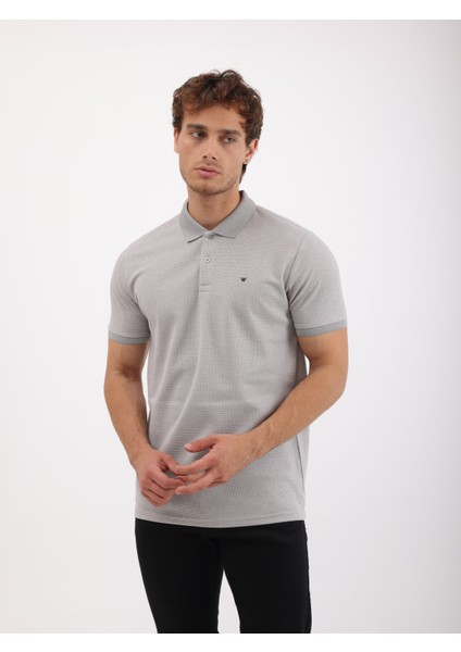 Erkek Regular Fit Polo Yaka Waffle Basic Tişört