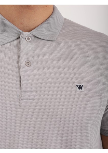 Erkek Regular Fit Polo Yaka Waffle Basic Tişört indirimleri
