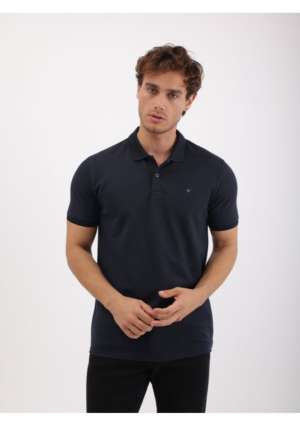 Erkek Regular Fit Polo Yaka Waffle Basic Tişört modelleri