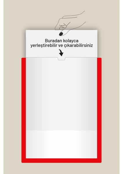 4 Adet A4 Kırmızı Belge Sertifika Çerçevesi Kendinden Yapışkanlı Kolay Değiştirilebilir Föylük