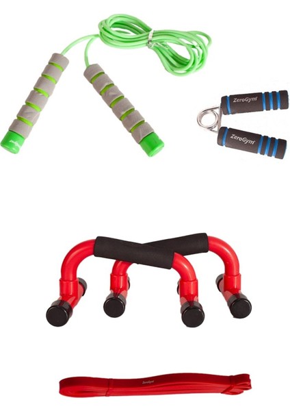 Calisthenics Başlangıç Kiti Şınav Barı Atlama Ipi Isınma Bandı Bilek Bandajı Bilek Süngeri El Yayı