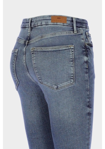 Judy Açık Mavi Yüksek Bel Patı Fermuarlı Skinny Jean Pantolon C 4521-266 modelleri