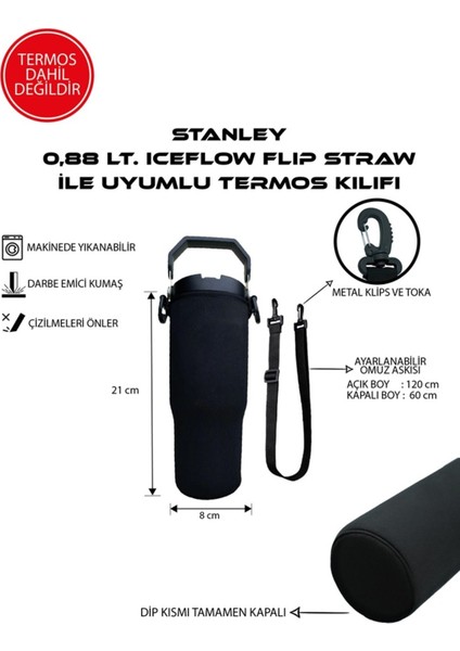 Iceflow Flip Straw 0.88 Lt. ile Uyumlu Omuz Askılı Termos Kılıfı fiyatları