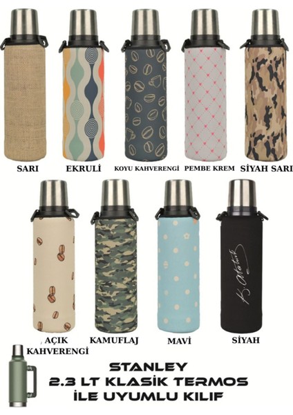 Klasik 2.3 Lt. ile Uyumlu Omuz Askılı Termos Kılıfı modelleri