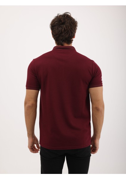 Erkek Regular Fit Polo Yaka Waffle Basic Tişört fiyatları