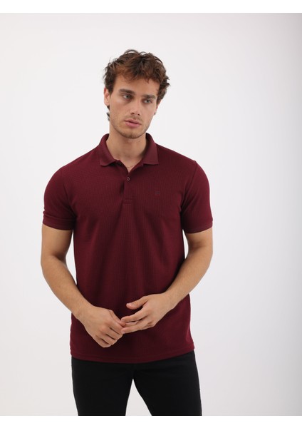 Erkek Regular Fit Polo Yaka Waffle Basic Tişört modelleri