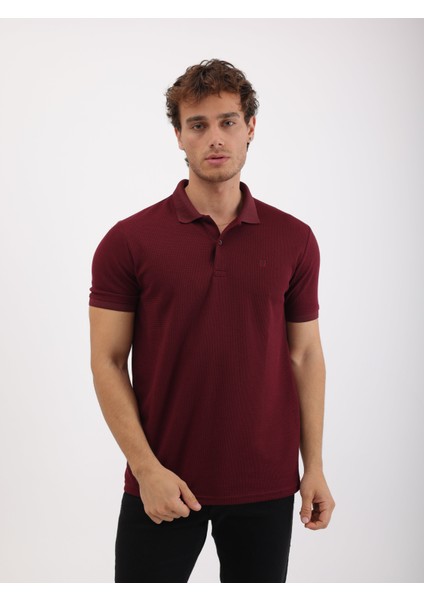 Erkek Regular Fit Polo Yaka Waffle Basic Tişört fırsatları