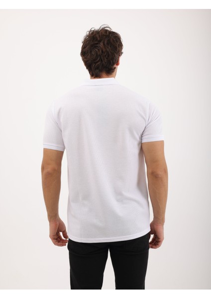 Erkek Regular Fit Polo Yaka Waffle Basic Tişört fiyatları