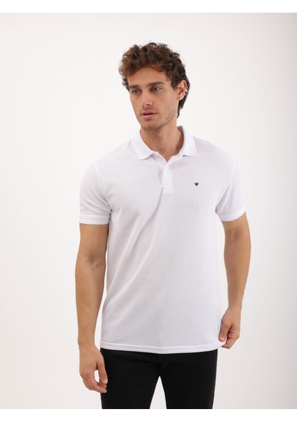 Erkek Regular Fit Polo Yaka Waffle Basic Tişört modelleri