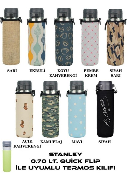 Quick Flip 0.70 Lt. ile Uyumlu Omuz Askılı Termos Kılıfı modelleri