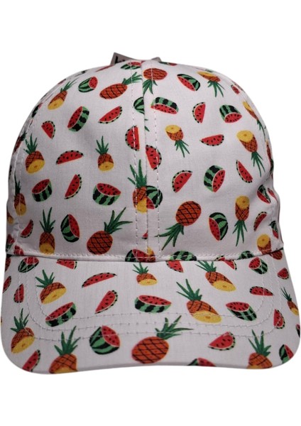 Spteks Kitti 4-8 Yaş Kız Çocuk Beyaz Renk Desenli Yazlık Şapka fiyatları