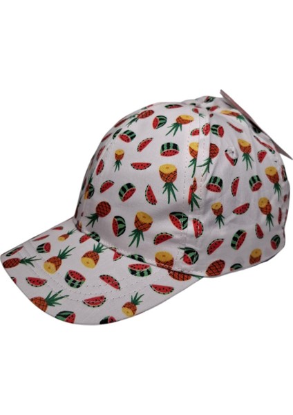 Spteks Kitti 4-8 Yaş Kız Çocuk Beyaz Renk Desenli Yazlık Şapka modelleri