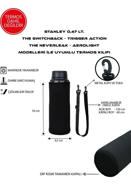 Travel Mug 0.47 Lt. ile Uyumlu Omuz Askılı Termos Kılıfı