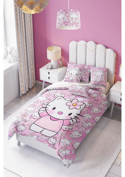 Pembe Hello Kıtty Bebek ve Çocuk Odası Nevresim Takımı ( Çarşafsız )