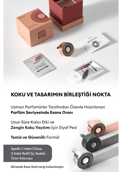 Klipsli Araba Kokusu Silver (Black Cherry) Kundal Vent-Clip Car Diffuser Silver fiyatları