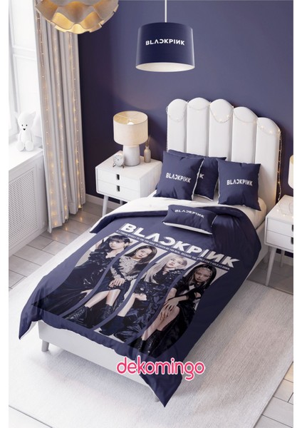 Koyu Black Pınk Bebek ve Çocuk Odası Nevresim Takımı ( Çarşafsız )