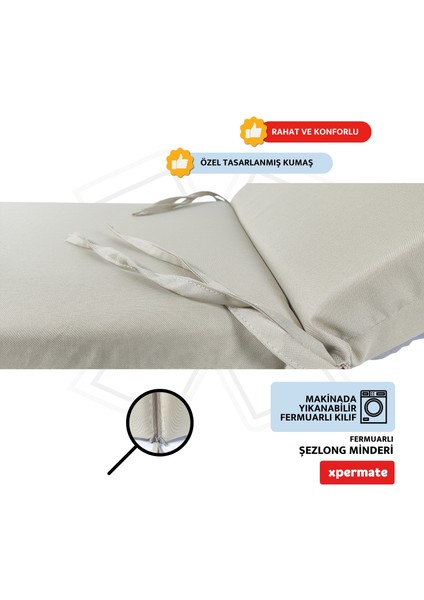 Ultra Kalın Şezlong Minderi Fermuarlı Su İtici Kumaş Katlanır Şezlong Minderi Katlanabilir Plaj Minderi 60x180x7 modelleri