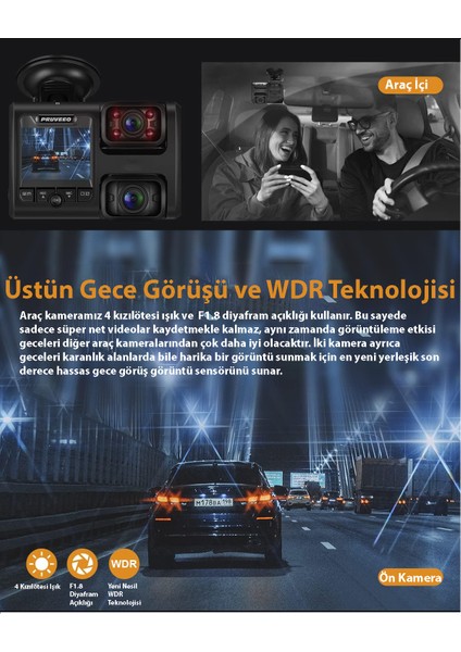 D30 Wi-Fi 4K Araç Kamerası