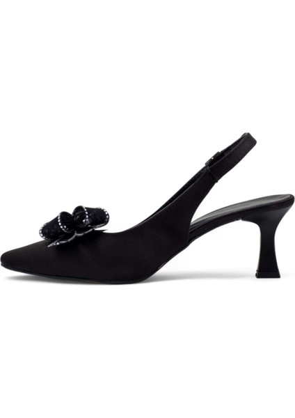 Fiyonklu Taşlı Alçak Kadeh Topuklu Abiye Siyah fiyatları