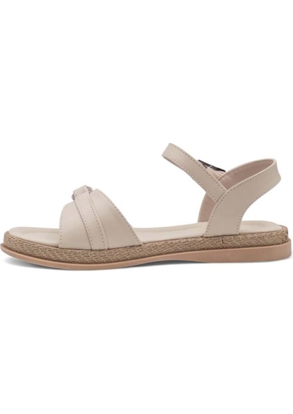 Taşlı Kadın Sandalet Krem fiyatları