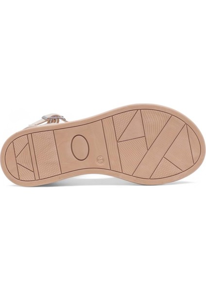 Taşlı Kadın Sandalet Krem indirimleri