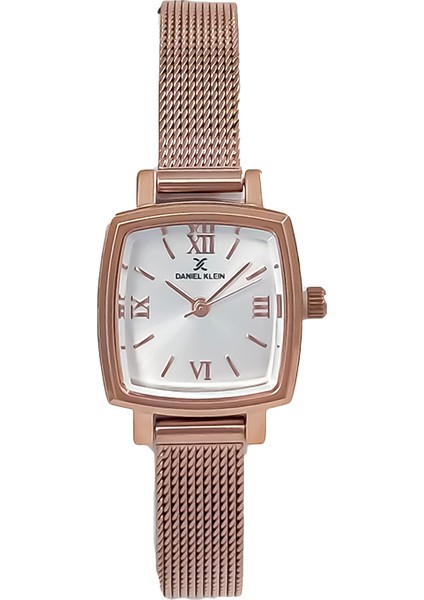 DKE.1.10844-5 Kare Kadran Hasır Kordon Metal Kasa 3 Atm Suya Dayanıklı Rose Renk Kadın Kol Saati modelleri