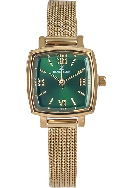 DKE.1.10844-4 Kare Kadran Hasır Kordon Metal Kasa 3 Atm Suya Dayanıklı Altın Renk Kadın Kol Saati modelleri