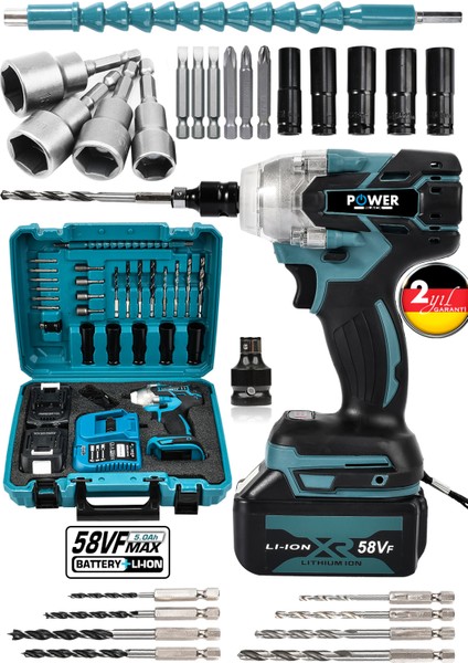 5AH Professional Somun Sökme Şarjlı Darbeli Matkap Vidalama Set