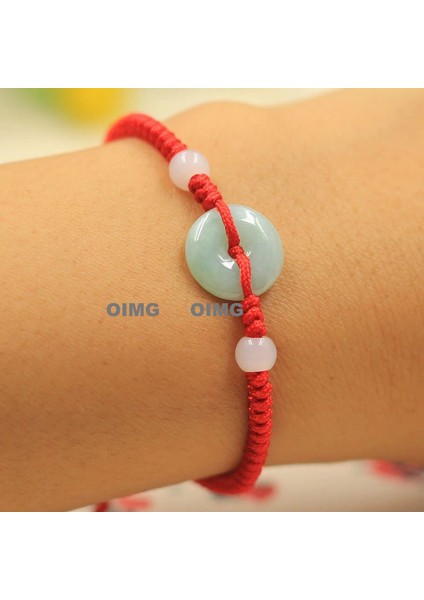 Yeni Iyi Şans Bileziği Erkek ve Kadın Ilham Verici Nimet Hediye El Dokuması Kırmızı Ip (Yurt Dışından)