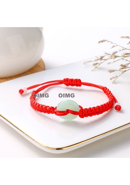Yeni Iyi Şans Bileziği Erkek ve Kadın Ilham Verici Nimet Hediye El Dokuması Kırmızı Ip (Yurt Dışından)