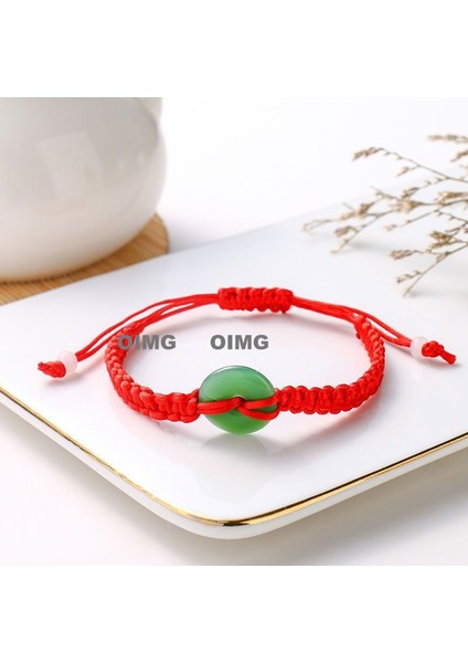Yeni Iyi Şans Bileziği Erkek ve Kadın Ilham Verici Nimet Hediye El Dokuması Kırmızı Ip (Yurt Dışından)