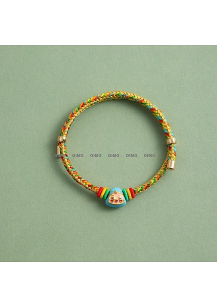 Yeni Iyi Şans Bileziği Erkek ve Kadın Ilham Verici Nimet Hediye El Dokuması Kırmızı Ip (Yurt Dışından)