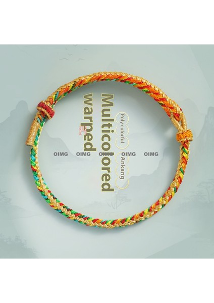 Yeni Iyi Şans Bileziği Dokuma Çocuk Modelleri Bebek Bebek Erkek ve Kadın Yetişkin Nimet Renkli Ip U Aslan Beş Renkli Çizgi El Ipi Bitmiş Ürünler (Yurt Dışından)