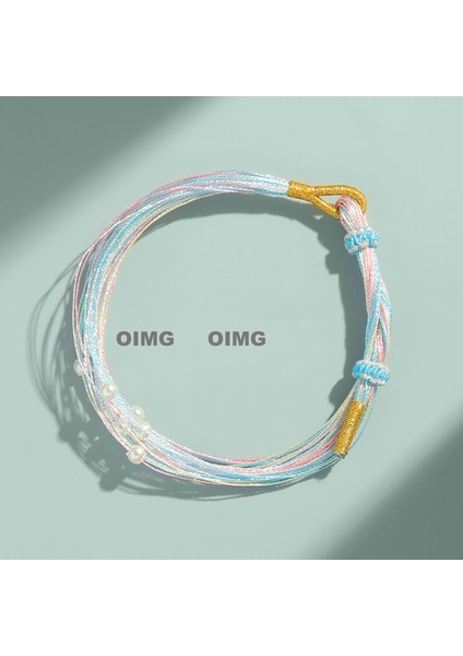 Yeni Iyi Şans Bileziği Dokuma Çocuk Modelleri Bebek Bebek Erkek ve Kadın Yetişkin Nimet Renkli Ip U Aslan Beş Renkli Çizgi El Ipi Bitmiş Ürünler (Yurt Dışından)