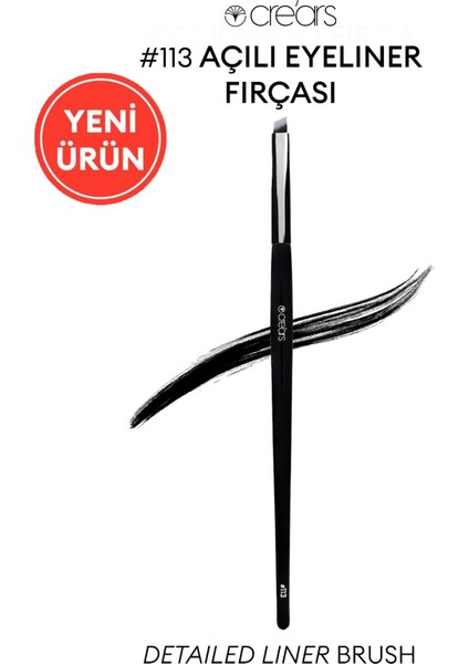Açılı Eyeliner Fırçası Cre'ars Detailed Liner Brush #113