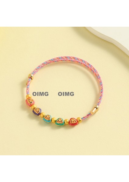 Yeni Iyi Şans Bileziği Dokuma Çocuk Modelleri Bebek Bebek Erkek ve Kadın Yetişkin Nimet Renkli Ip U Aslan Beş Renkli Çizgi El Ipi Bitmiş Ürünler (Yurt Dışından)