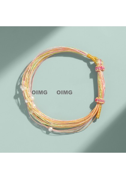 Yeni Iyi Şans Bileziği Dokuma Çocuk Modelleri Bebek Bebek Erkek ve Kadın Yetişkin Nimet Renkli Ip U Aslan Beş Renkli Çizgi El Ipi Bitmiş Ürünler (Yurt Dışından)