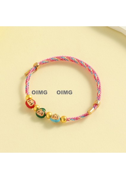 Yeni Iyi Şans Bileziği Dokuma Çocuk Modelleri Bebek Bebek Erkek ve Kadın Yetişkin Nimet Renkli Ip U Aslan Beş Renkli Çizgi El Ipi Bitmiş Ürünler (Yurt Dışından)