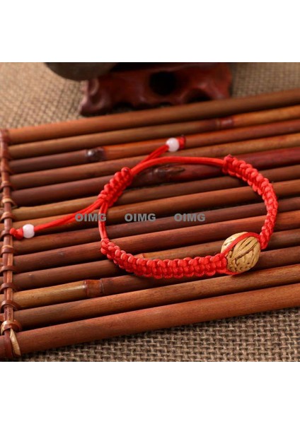 Yeni Iyi Şans Bileziği Erkek ve Kadın Ilham Verici Nimet Hediye El Dokuması Kırmızı Ip (Yurt Dışından)