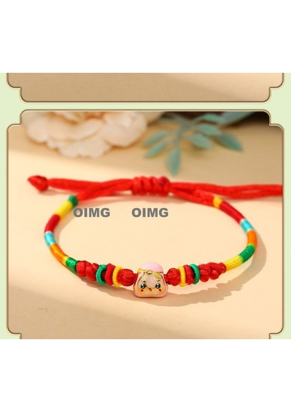 Yeni Iyi Şans Bileziği Dokuma Çocuk Modelleri Bebek Bebek Erkek ve Kadın Yetişkin Nimet Renkli Ip U Aslan Beş Renkli Çizgi El Ipi Bitmiş Ürünler (Yurt Dışından)