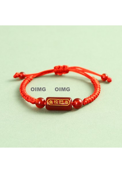 Yeni Iyi Şans Bileziği Erkek ve Kadın Ilham Verici Nimet Hediye El Dokuması Kırmızı Ip (Yurt Dışından)