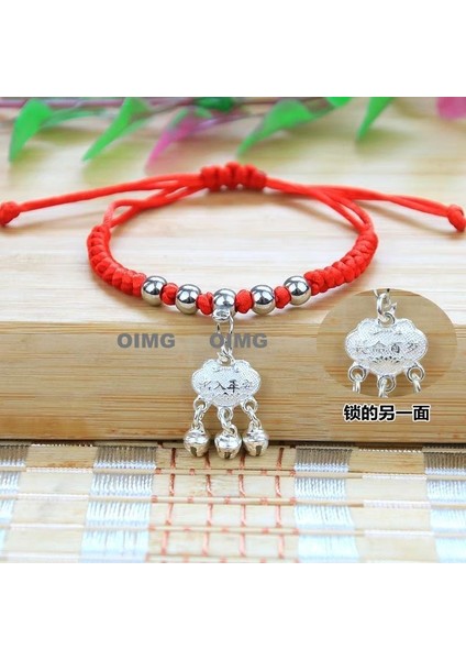 Yeni Iyi Şans Bileziği Erkek ve Kadın Ilham Verici Nimet Hediye El Dokuması Kırmızı Ip (Yurt Dışından)