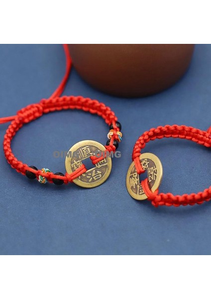 Yeni Iyi Şans Bileziği Erkek ve Kadın Ilham Verici Nimet Hediye El Dokuması Kırmızı Ip (Yurt Dışından)