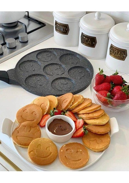 Döküm Granit Emojili Pankek Tavası 28 cm