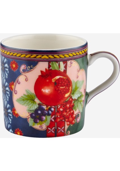 Capri Mavi Yeşil Porselen Kahve Fincan Seti 120 ml