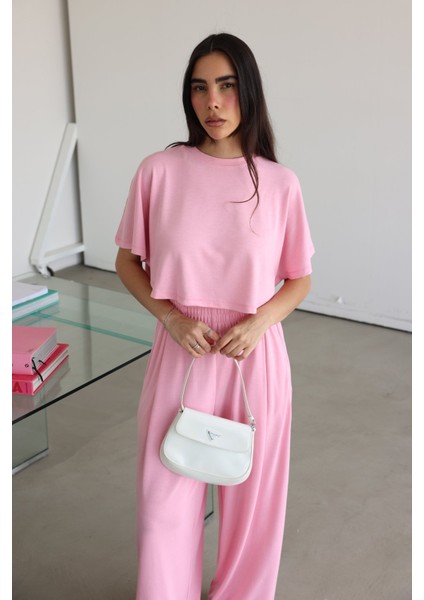 Yarasa Kol Crop Bluz